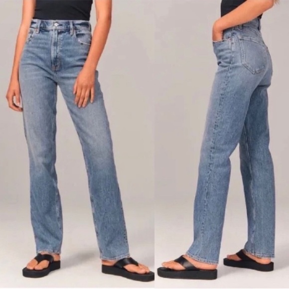 Abercrombie & Fitch Denim - Abercrombie Fitch A&F The 90s Straight Ultra High rise Jean size 25/ 0
